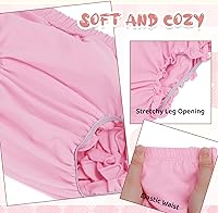 Vista 5 de Durio Bloomers para niñas pequeñas, fundas de pañales con volantes para niñas, lindos pantalones cortos de algodón para niñas