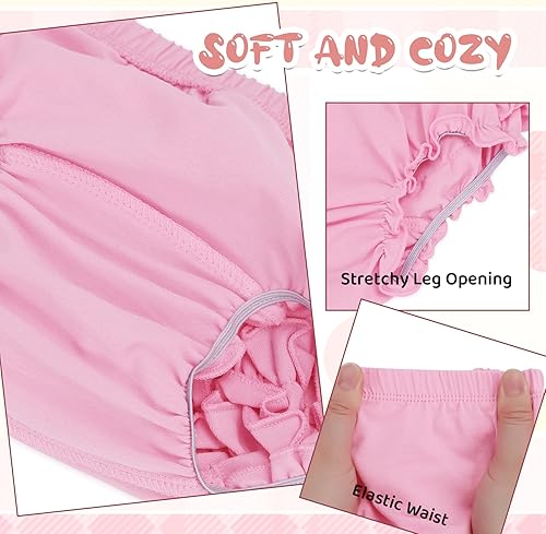 Miniatura 5 de Durio Bloomers para niñas pequeñas, fundas de pañales con volantes para niñas, lindos pantalones cortos de algodón para niñas