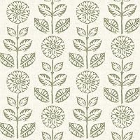 Wudnaye Vintage Beige Floral Peel & Stick Wallpaper 17.7x118in - Waterproof Removable Boho Tulip Contact Paper for Bathroom Bedroom