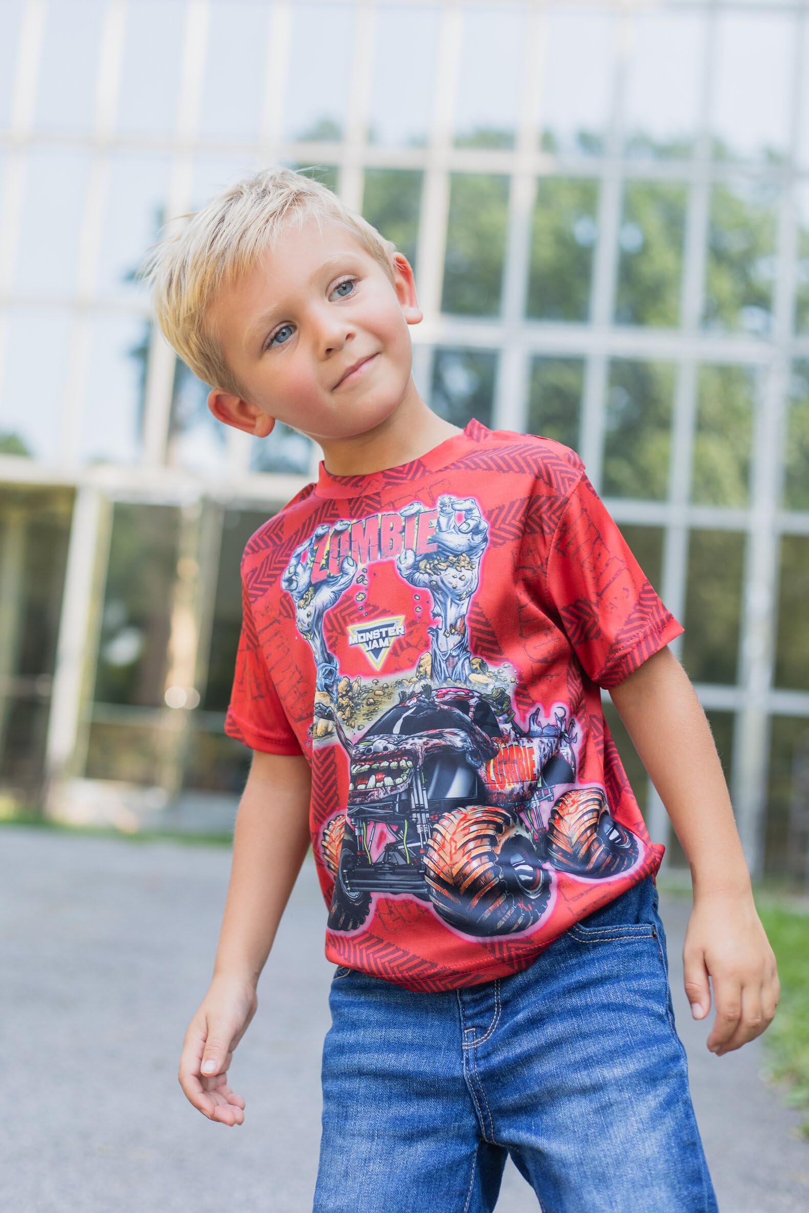 Monster Jam 3er-Pack T-Shirts Kleinkind bis Big Kid Grave Digger El Toro Loco Megalodon