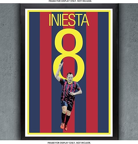 Miniatura 2 de Barcelona Soccer Print - Andres Iniesta Poster - Soccer Art - Unframed Football Print - Soccer Decoration - Spain Soccer Poster - Graphics 17