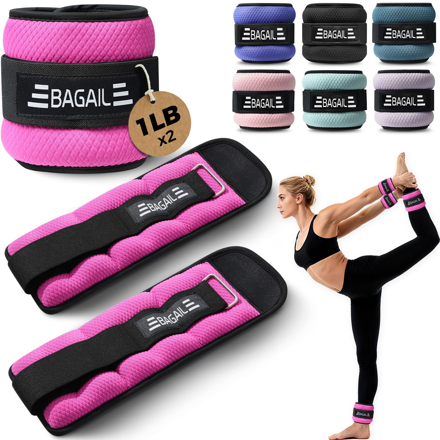 BAGAIL Ankle Wrist Weights Pink