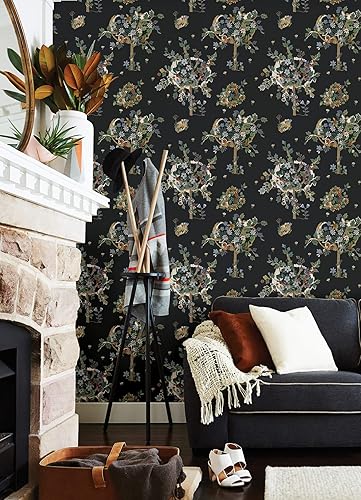 Miniatura 2 de RoomMates RMK12585PLW Papel tapiz para despegar y pegar con flores de árbol de la paz