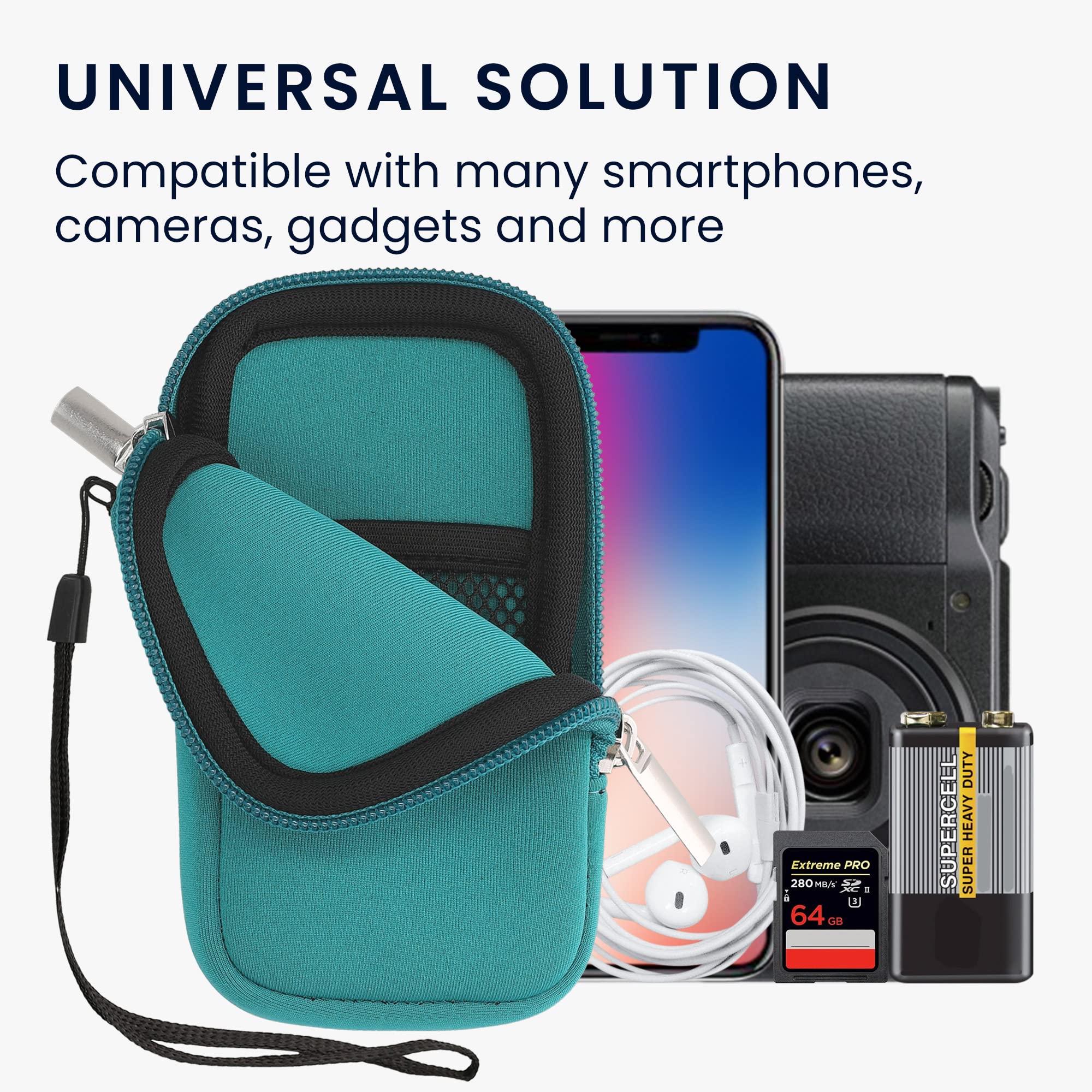 Kwmobile Custodia In Neoprene Con Zip Per Smartphone XXS - 3/3,5" - Astuccio Portacellulare A Sacchetto XXS Con Cerniera - Borsa In Viola Bordeaux