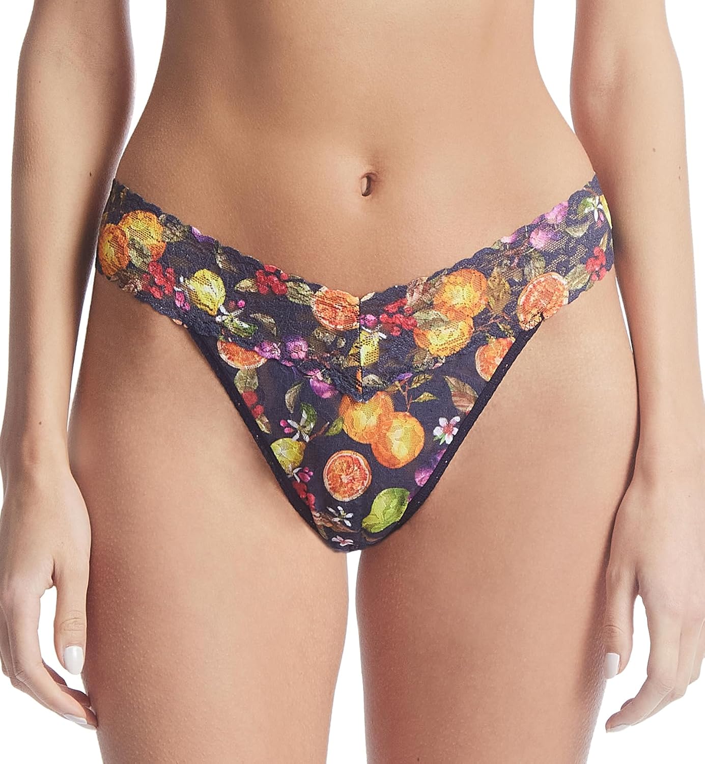 hanky panky Signature Lace Printed Original Rise Thong (PR4811P),Picnic for One - Picnic for One,One Size