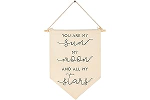 My Sun My Moon and All of My Stars Wall Art Canvas Banner Prints