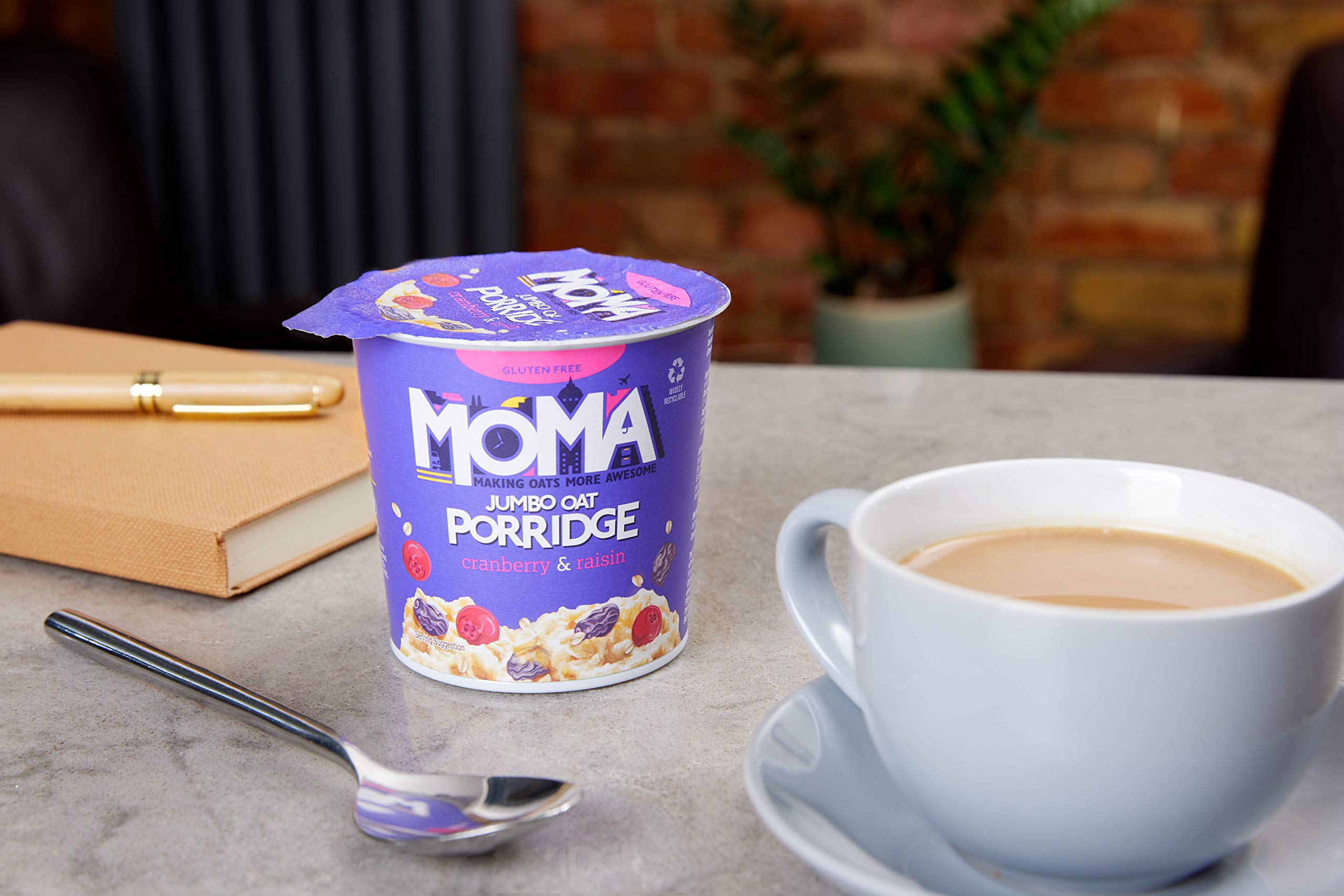MOMA Instant Porridge Pots CRANBERRY & RAISIN Box of 12 x 70g
