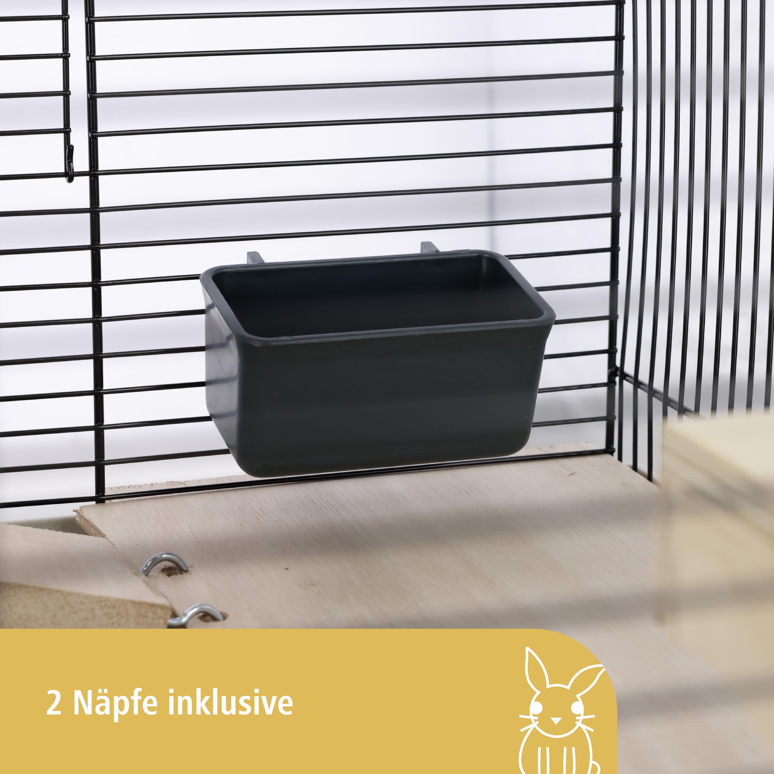Kerbl 82722 Klatka dla małych zwierząt Gabbia chomik 102, 100 x 53 x 55 cm, beżowa