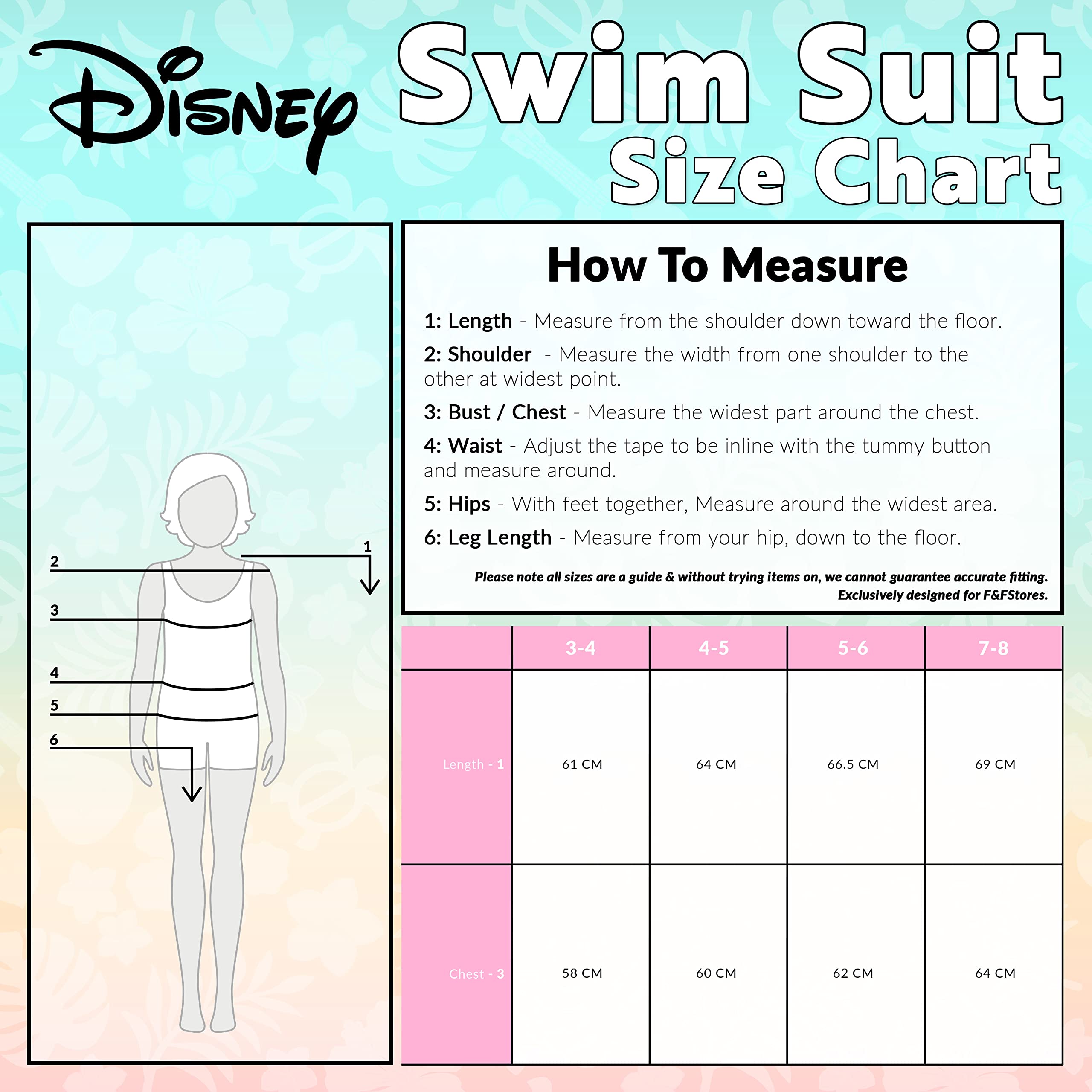 Disney Maillot de Bain Fille, 1 Pièce Combinaison Natation Maillot de Bain
