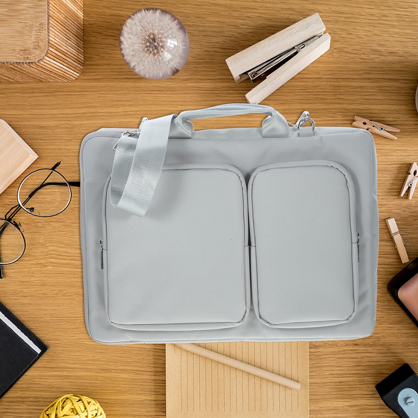 GALPADA 1pezzi Borsa per Laptop Custodia per Notebook Organizer Doppio Tasche Interne per Cellulari Mouse Dischi Rigidi Leggero e Portatile Adatto per Ufficio