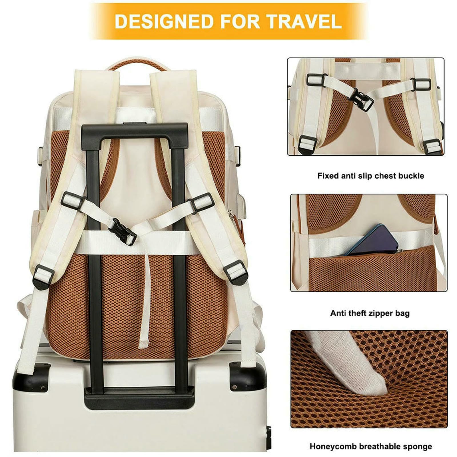 Plecak podróżny 40x20x25 - Easyjet torba kabinowa 45x36x20 na laptopa do transportu samolotem, lekka walizka