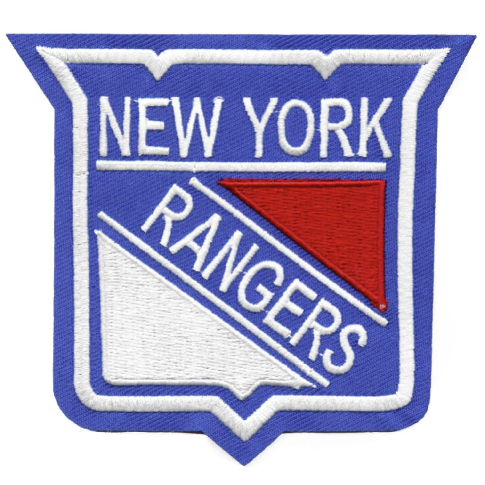 Rangers Primary Team Sleeve Logo Hockey Embroidered Jersey Patch, 3.75 x 4 inches, Blue Red and White