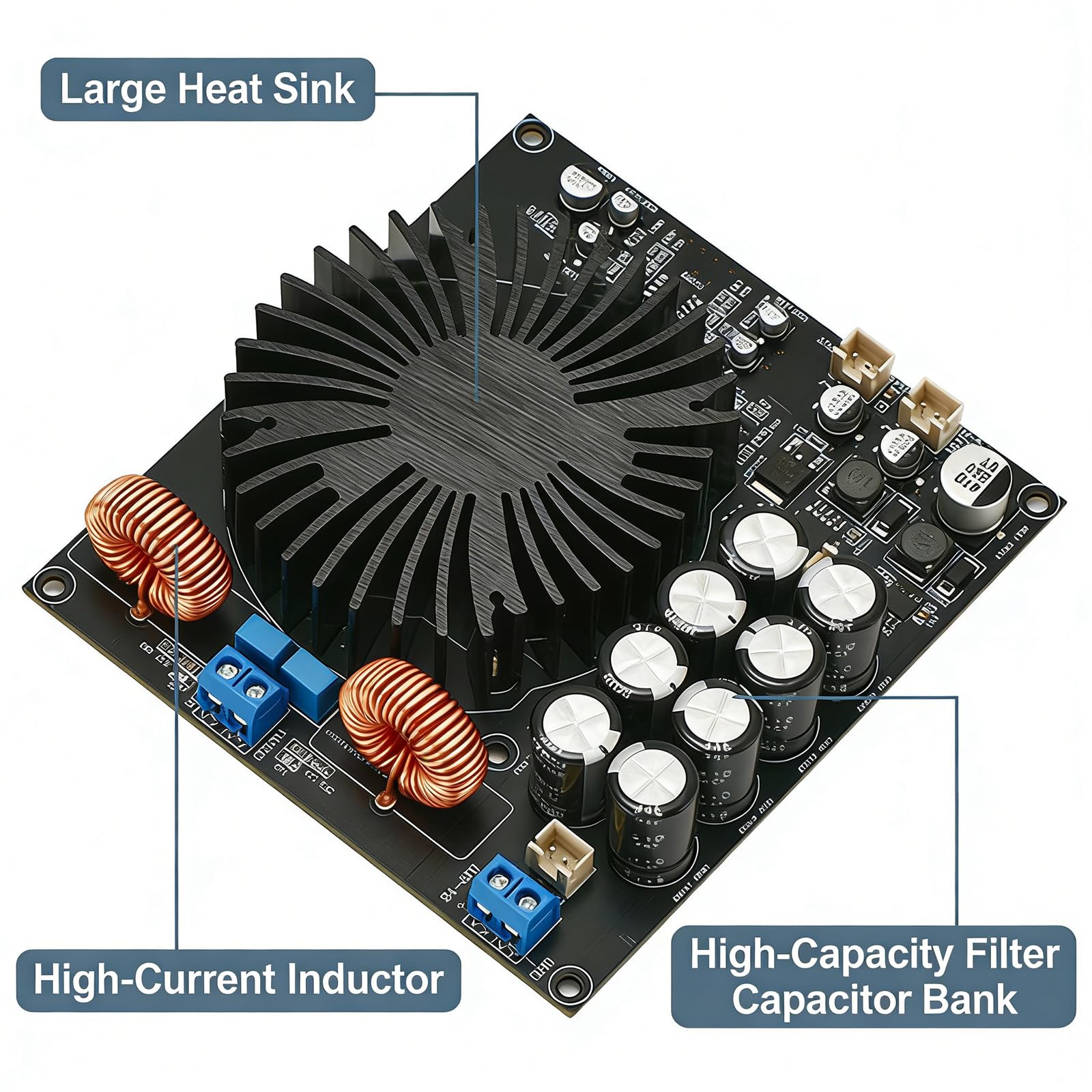 Sostituzione della scheda amplificatore HiFi stereo classe D potenza TPA3255 Digital Sound 600W