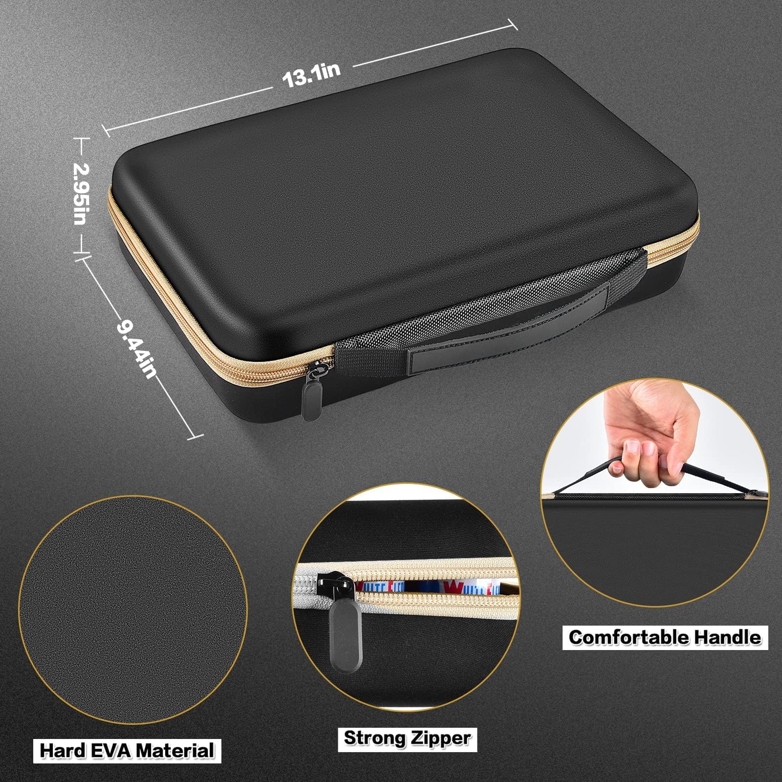 Boobowl Batterie Aufbewahrungsbox Tragetasche, Batteriebox Organizer Tasche mit Batterietester Hält bis zu 162 Batterien Varietätspackungen AA AAA AAAA C D 9 V 3 V Lithium (nur Box)