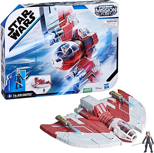 Miniatura 12 de STAR WARS Mission Fleet T-6 Jedi Shuttle, juego de figuras de acción Ahsoka a escala de 2.5 pulgadas, barcos, juguetes para niños y niñas de 4 años