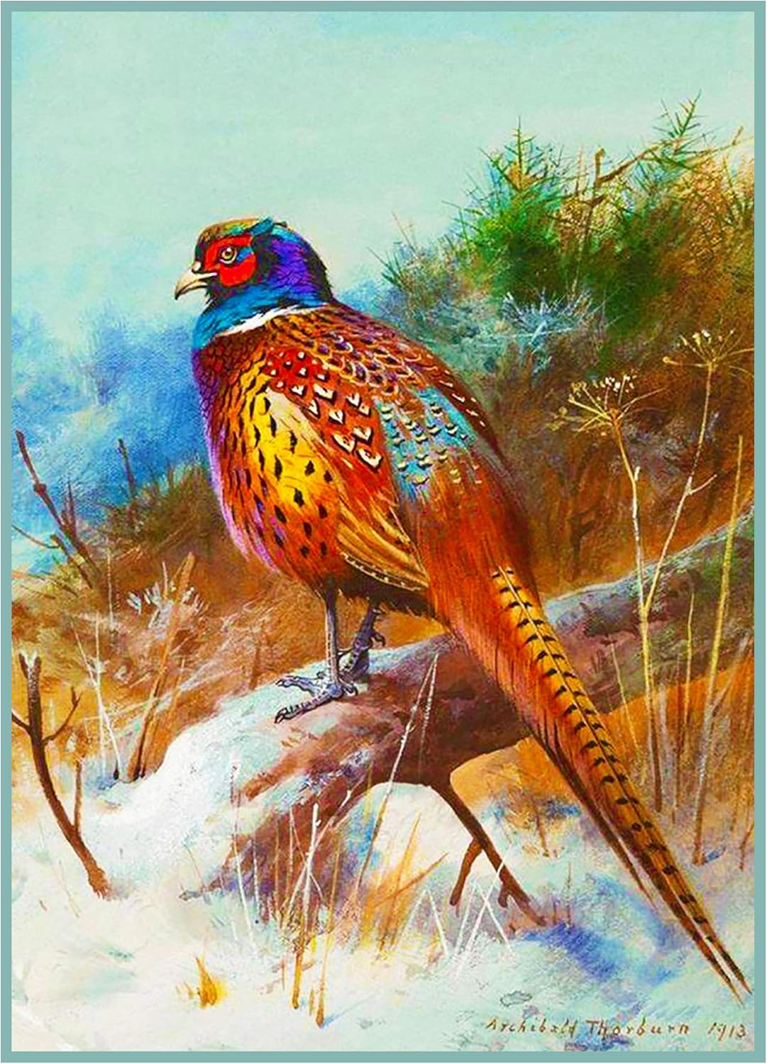 Orenco Originals Pheasant Winter Archibald Thorburn Bird Counted Cross Stitch Pattern