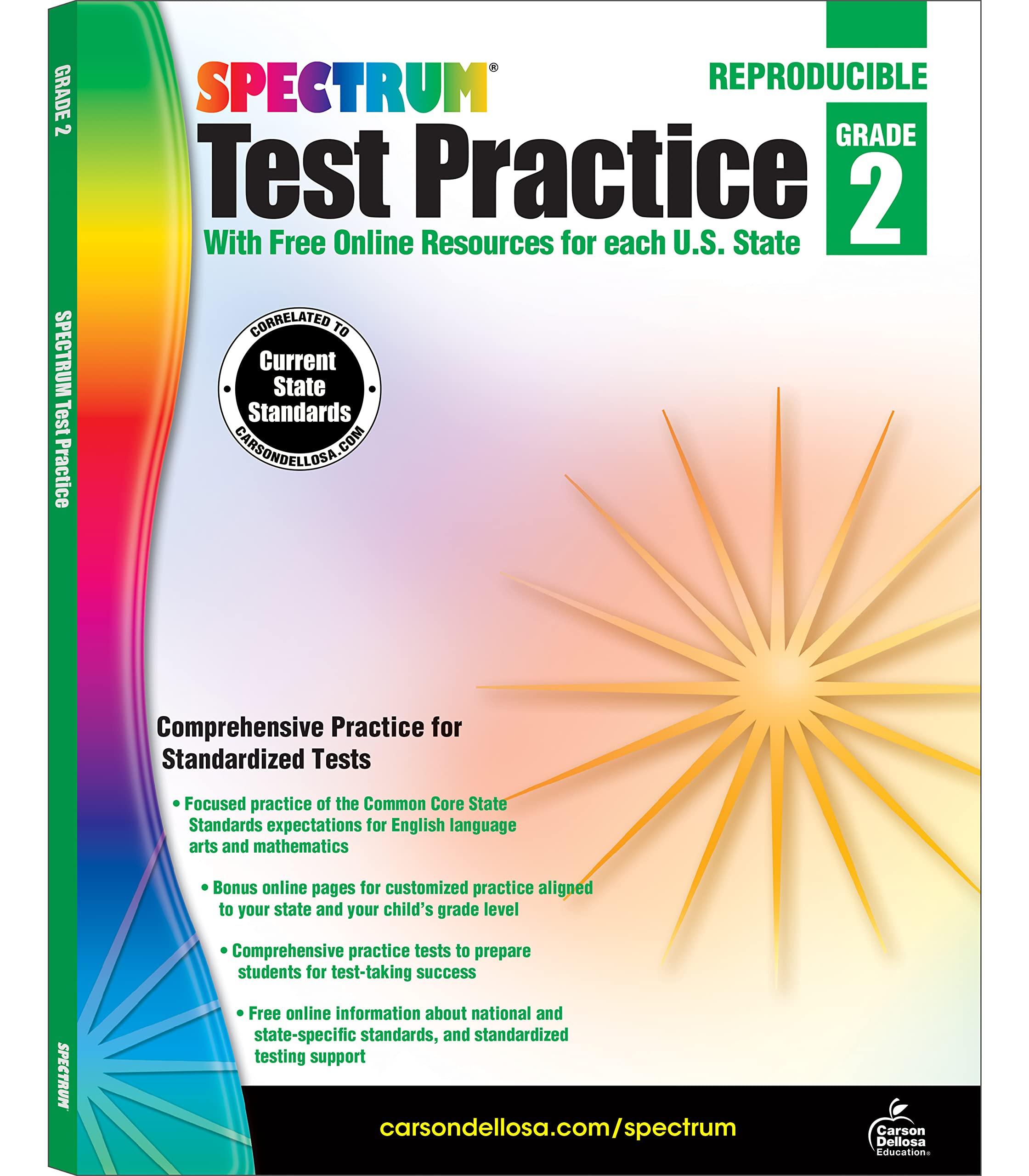 Spectrum Test Prep Grade 2 Workbook, Ages 7-8, Reading Comprehension, Language Arts & Math Workbook, Grammar, Vocabulary, Addition, Subtraction, ... 2nd Grade Test Prep Workbook (Volume 62)