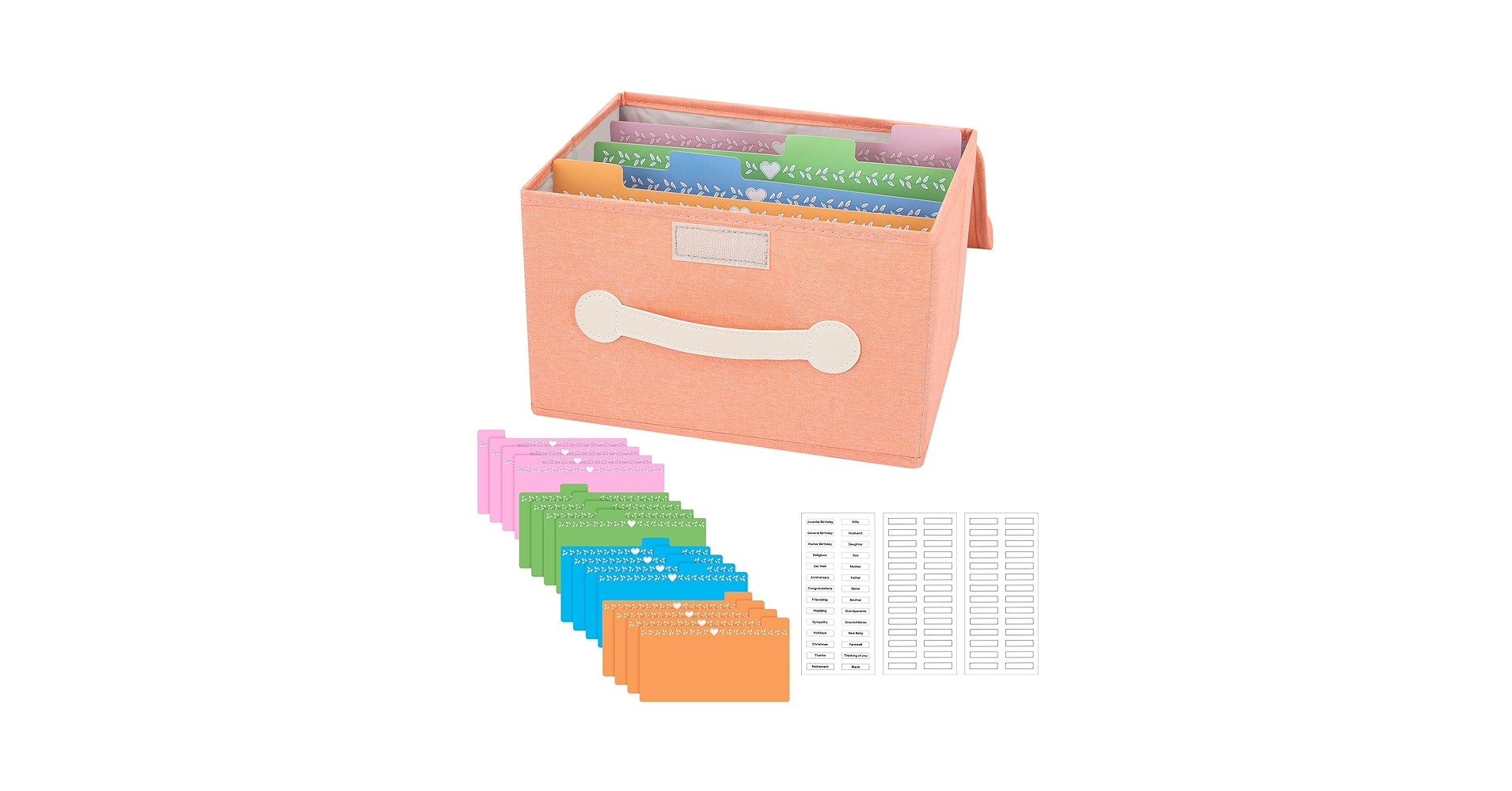 アルバム・スクラップ Card Box Planner Storage & Organizer 81r1zhHgZXL.jpg_BO30,255,255,