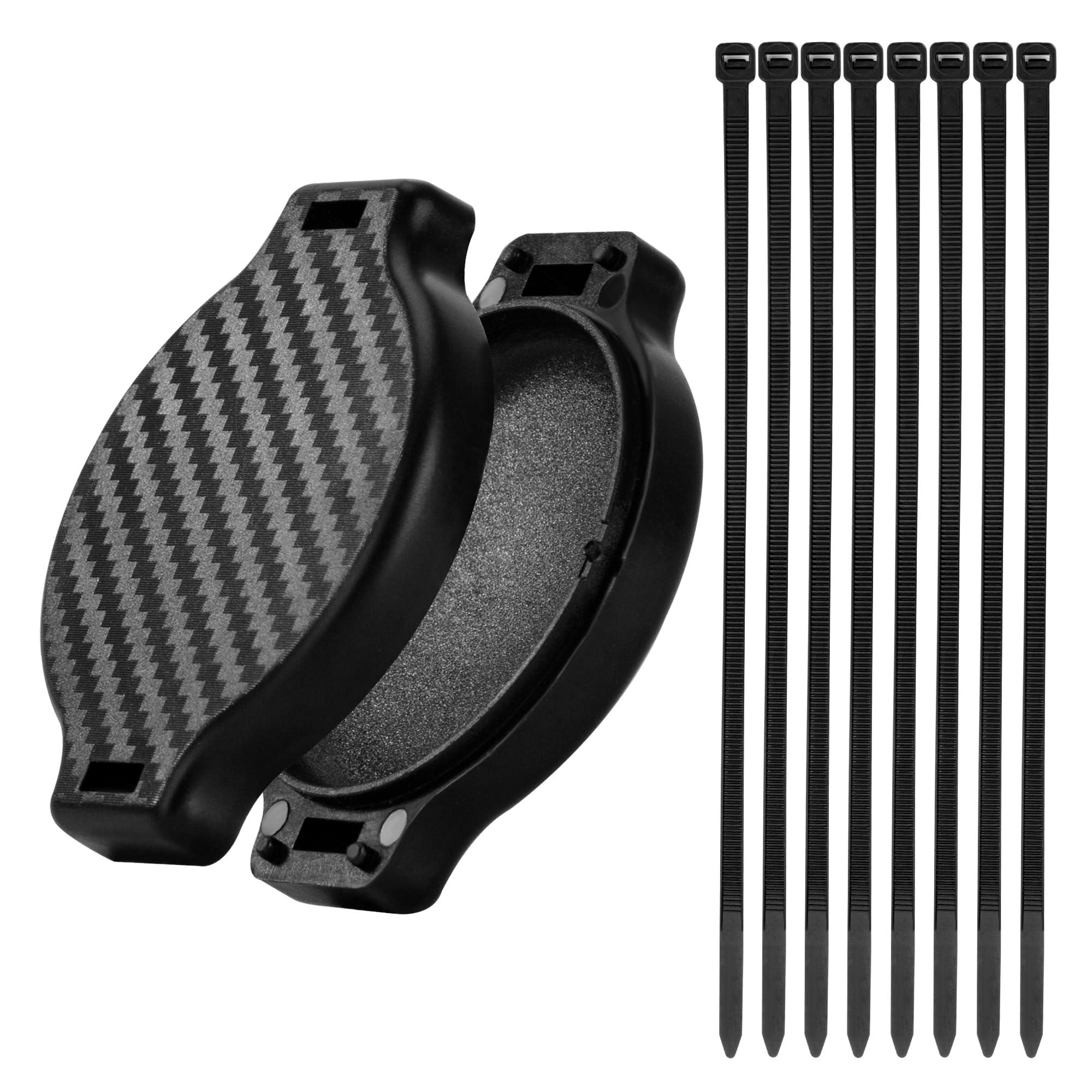 Soporte Bicicleta para AirTag Soporte de Localizador con 8 Bridas para Bicicleta de Montaña Bicicleta Eléctrica Negro