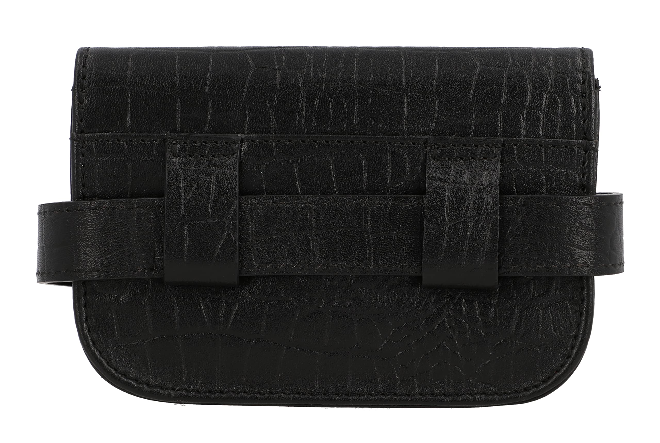 Gusti Gürteltasche - Jenny Bauchtasche Hüfttasche Festivaltasche Hip Bag Handtasche Leder Schwarz