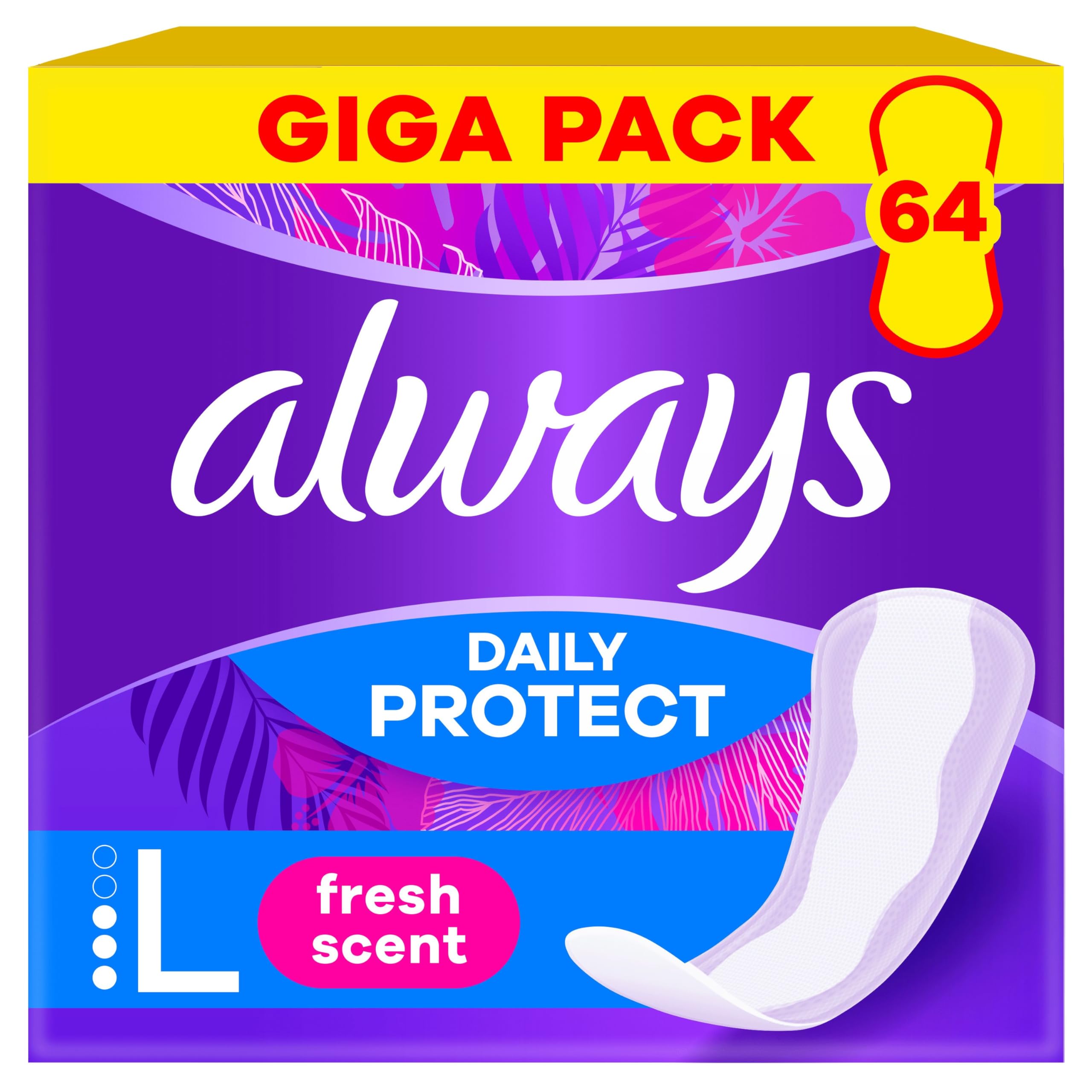 Always Daily Protect Long O świeżym zapachu Wkładki higieniczne 64 X