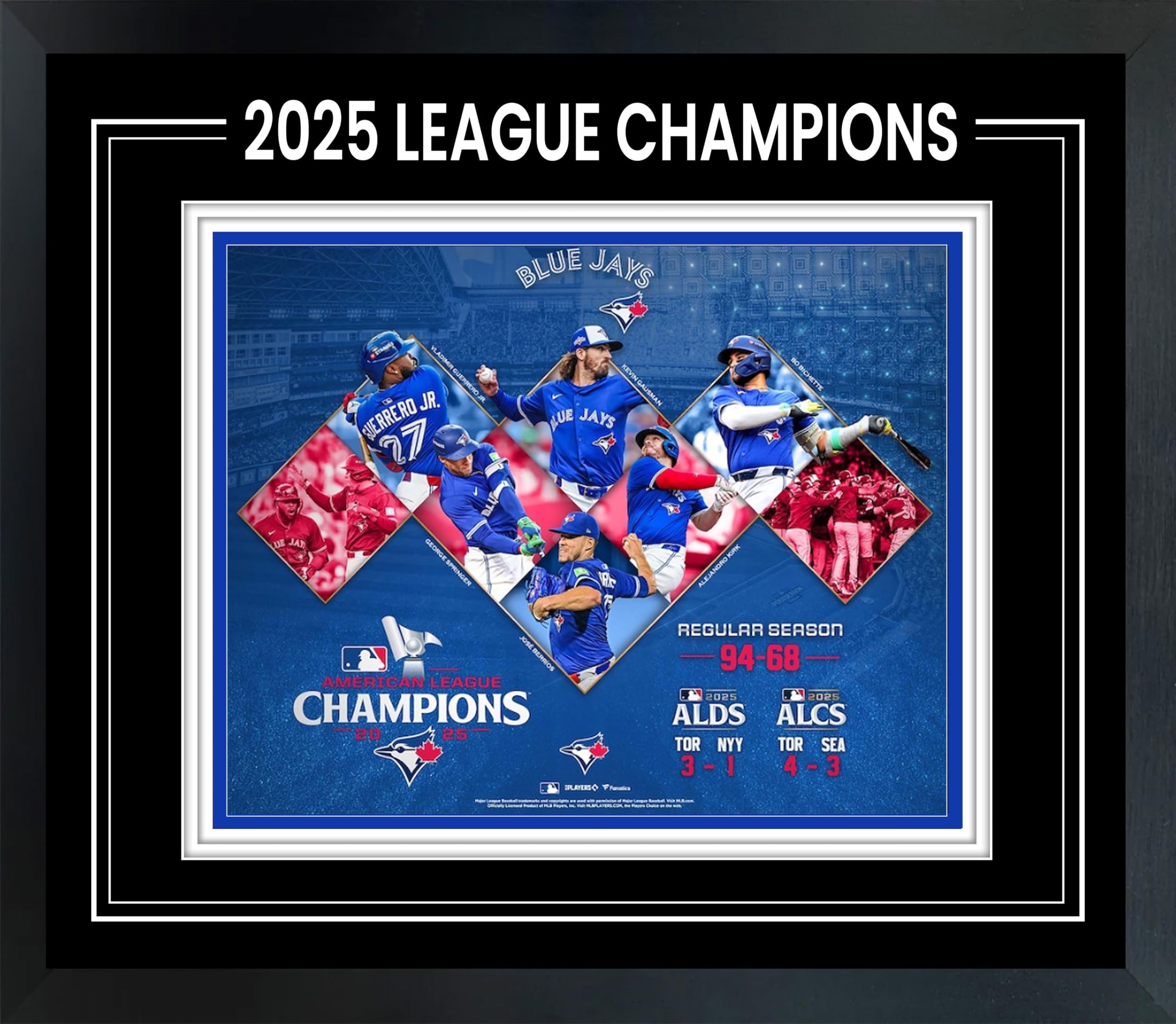 遊戯王 champ hobby League Blue ホビーリーグ　95枚 Frameworth Toronto Blue Jays 2025 AL Champions 17x15 Framed 8x10