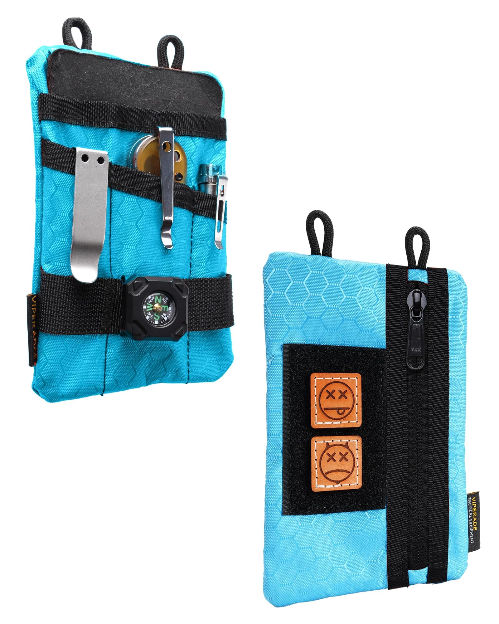 VIPERADE VE1-P Pocket Organizer, EDC Pocket Organizer Men, EDC Organizer Pouch Tool Pouch with 5 Tool Storage EDC Pouch for Flashlight, Pocket Knife,