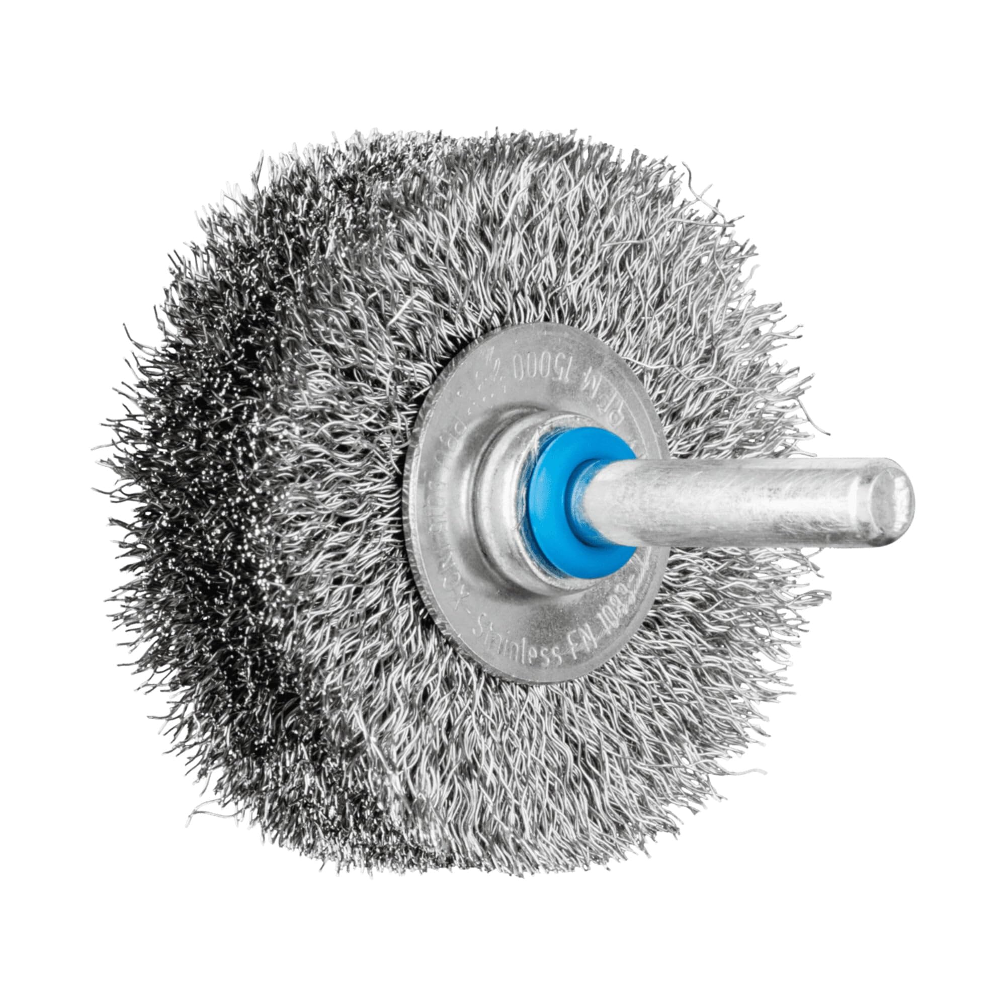PFERD Round Brush Untwisted RBU | Diameter 50 x 15 mm Shaft Diameter 6 mm Stainless Steel Wire Diameter 0.20 | 43198002 - for Straight Sanders, Drills, Bending Shafts
