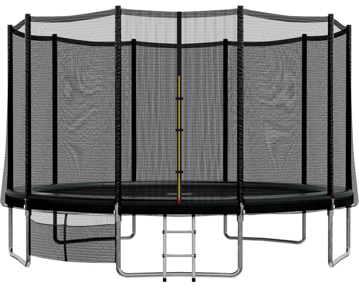 JUMMICO Trampolino esterno Ø 183/228/305/366/427 cm, trampolino da giardino per bambini con scala e tasca laterale
