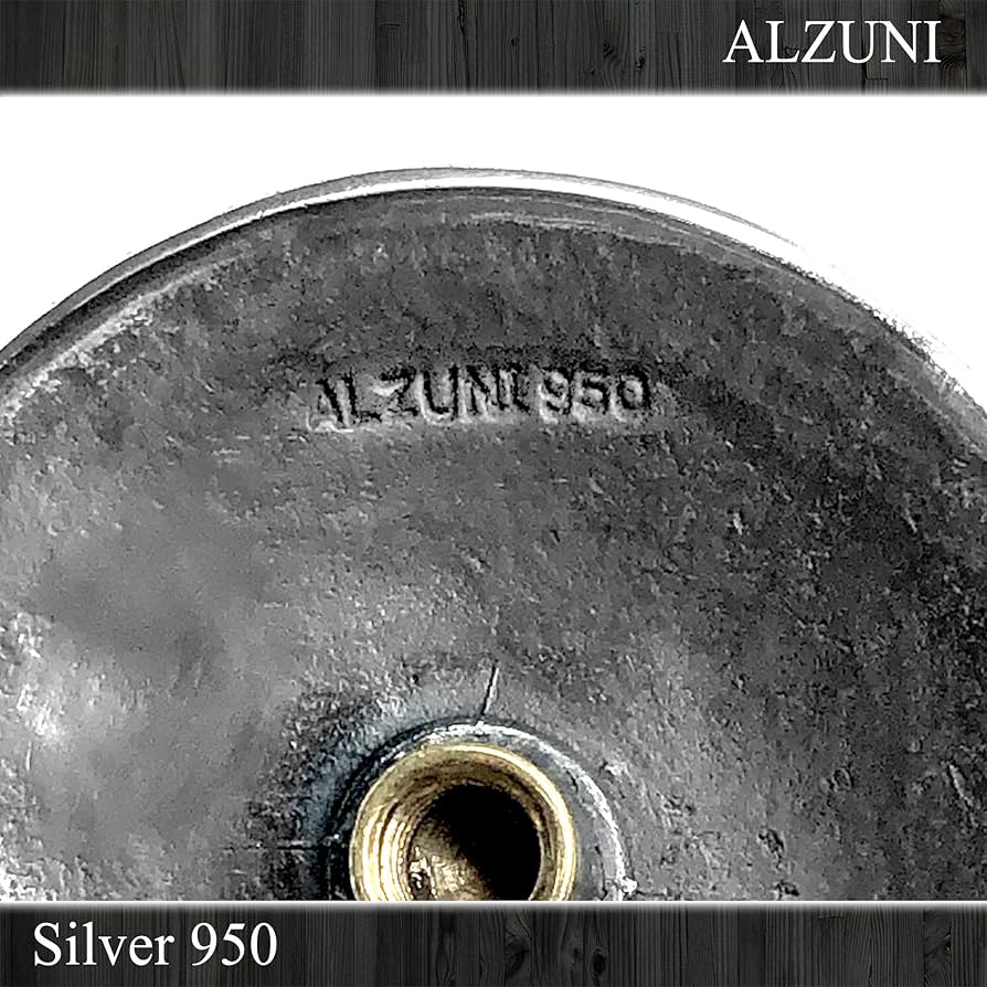 ALZUNI アルズニ シルバー950 クロス唐草　コンチョ Amazon | ALZUNI アルズニ シルバー コンチョ ネジ式 唐草