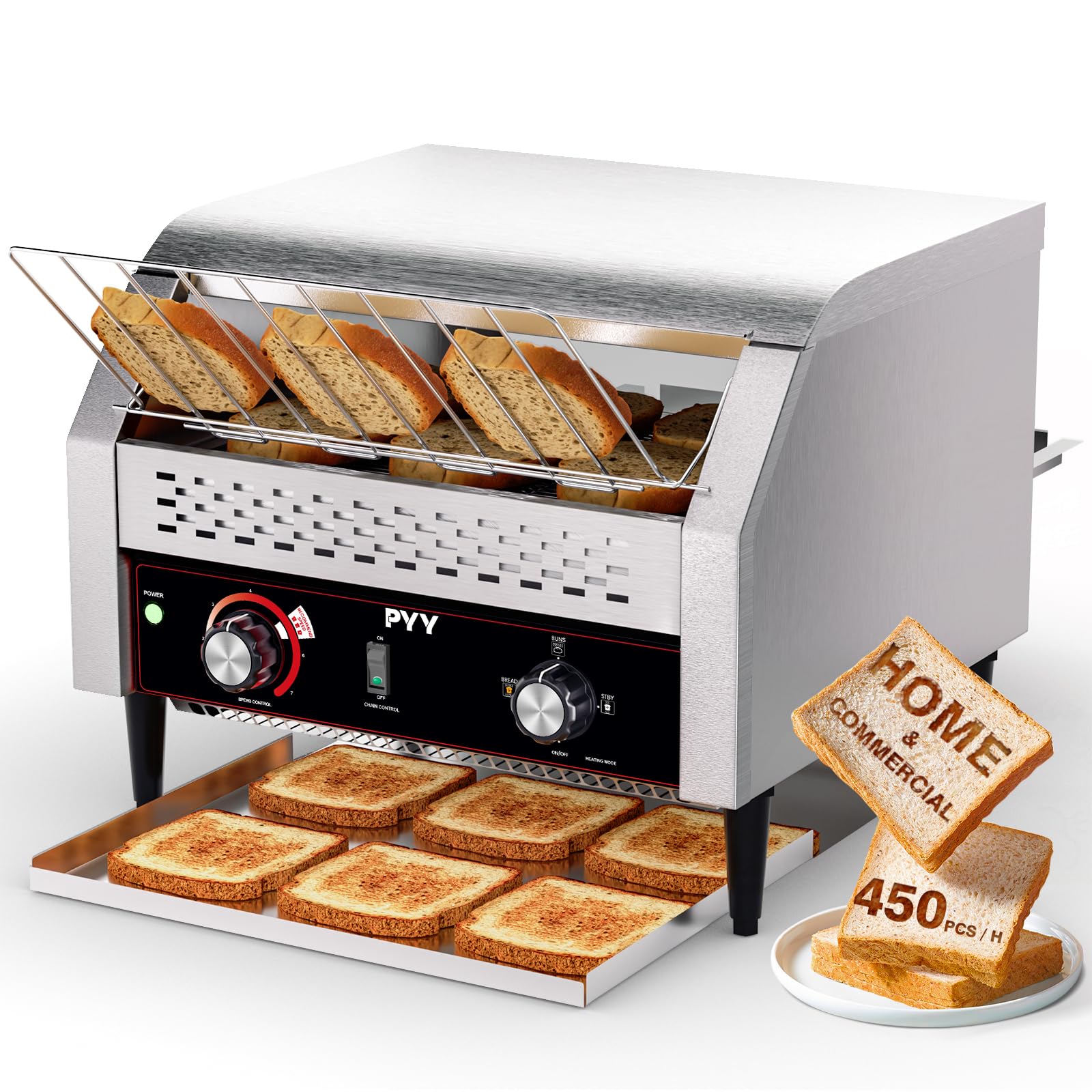PYY Commercial Conveyor Toaster 450 Slices/Hour
