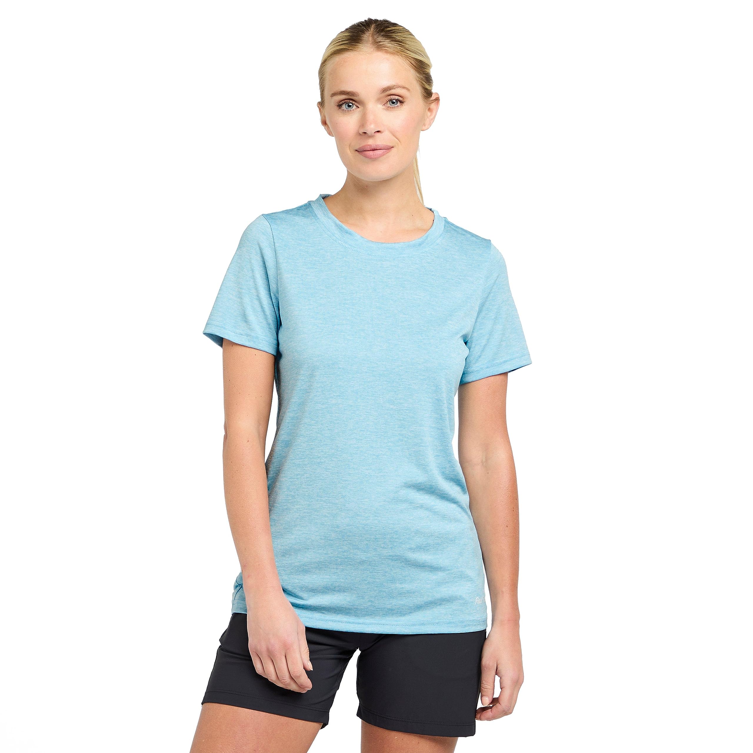 Peter Storm Women's Blue Active Short Sleeve T-Shirt, Lightweight Breathable Polyester, Crew Neck, Relaxed Fit (Uk, Numeric, 18, Regular, Regular, )