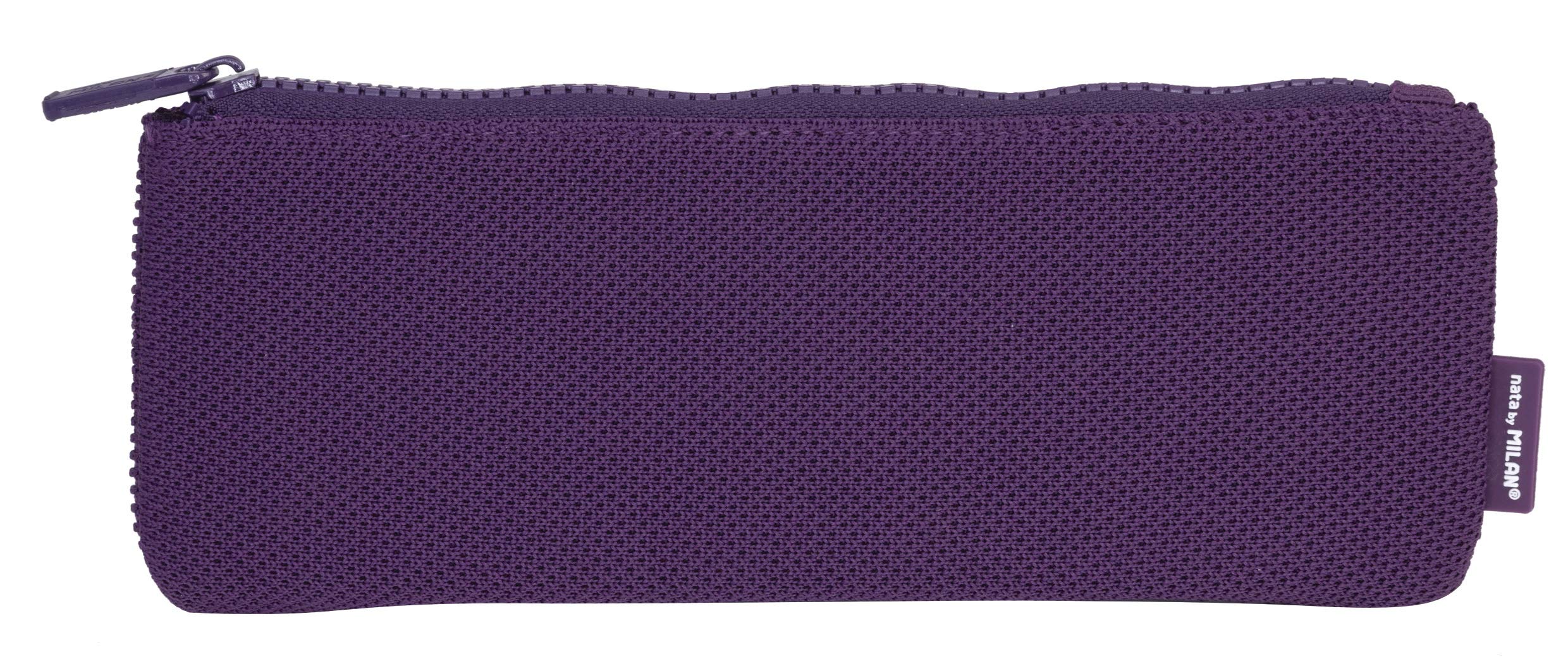 MILAN Portatodo Pequeño Plano Knit Deep Purple Estuches, 23 cm, Morado