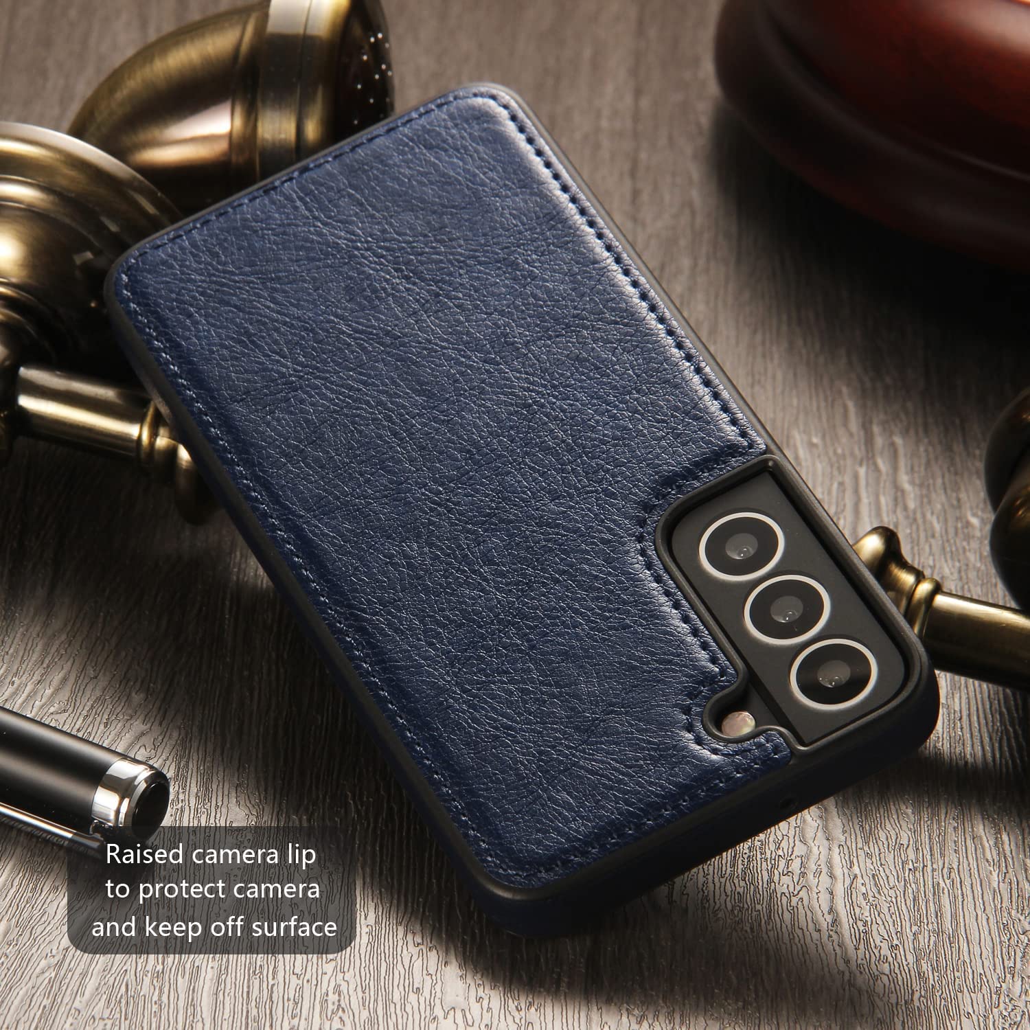 Excelsior Premium PU Leather Back Cover case with 360 Degree Full Body Protection | Shockproof for Samsung Galaxy S23 5G (Blue) (B0C1XQY3XB) Amazon Price History, Amazon Price Tracker