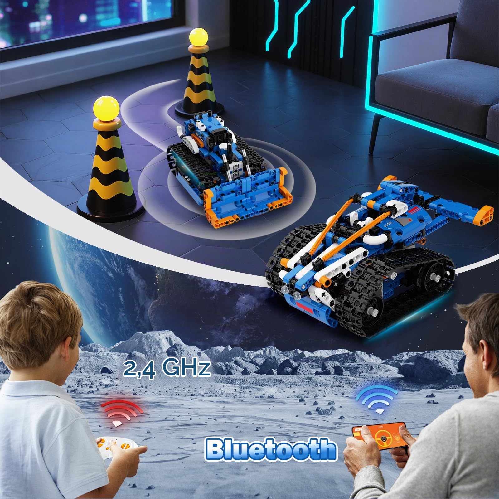 Mint Roboter Spielzeug,5-In-1 Technic Roboter Bauspielzeug FüR Kinder