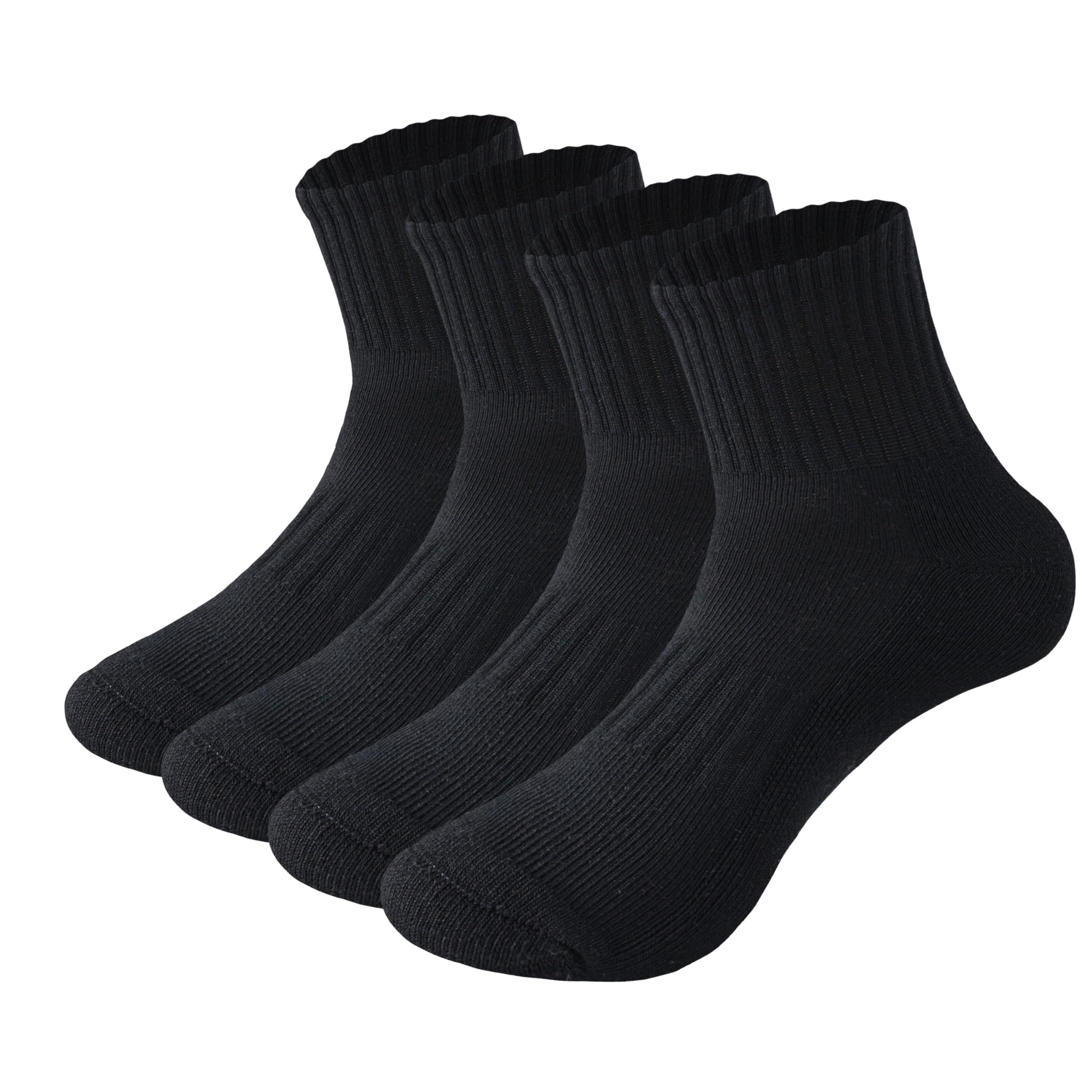 MAGIARTE Womens Athletic Cotton Mini Crew Socks Thick Cushioned Running Hiking Multi Sports Socks for Women 4 Pairs