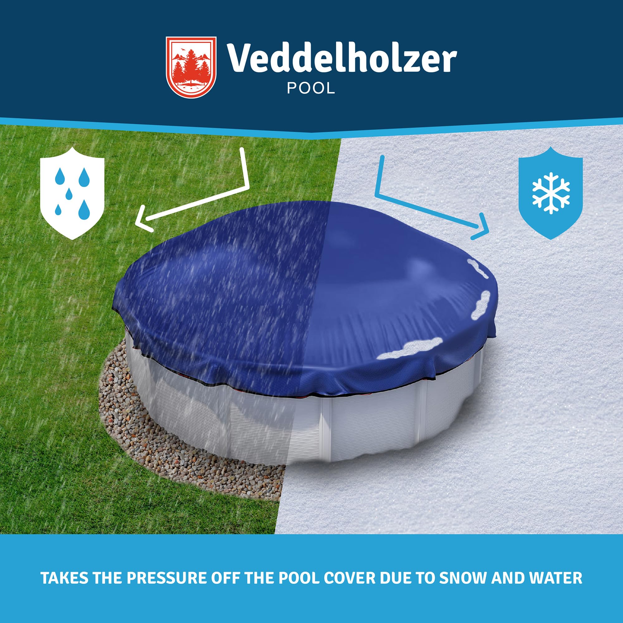 Zwembad Winterkussen 2m - Luchtkussen Met 15m Koord En Reparatieset - Blauw PVC