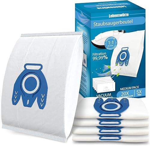 Paquete de 20 bolsas de vacío 3D Airclean GN compatibles con aspiradora Miele Classic C1, Complete C1, Complete C2, Complete C3, S2, S5, S8 Series