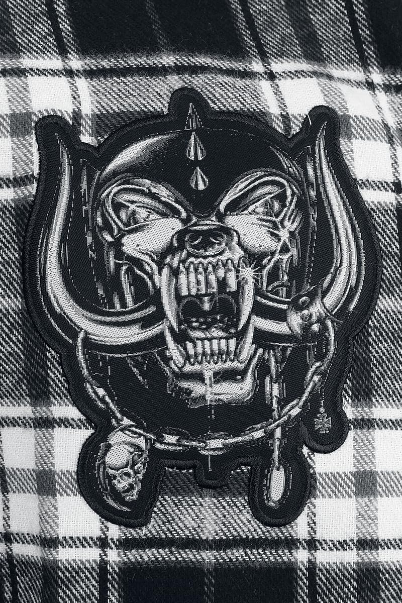 Motörhead England Homme Chemise Manches Longues Noir/Blanc Regular/Coupe Standard