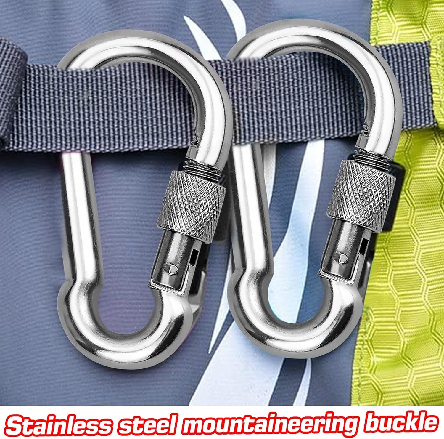 Moschettoni In Acciaio Inossidabile 304 - 4 Pezzi Per Uso Heavy Duty E Sicurezza - Foto 2