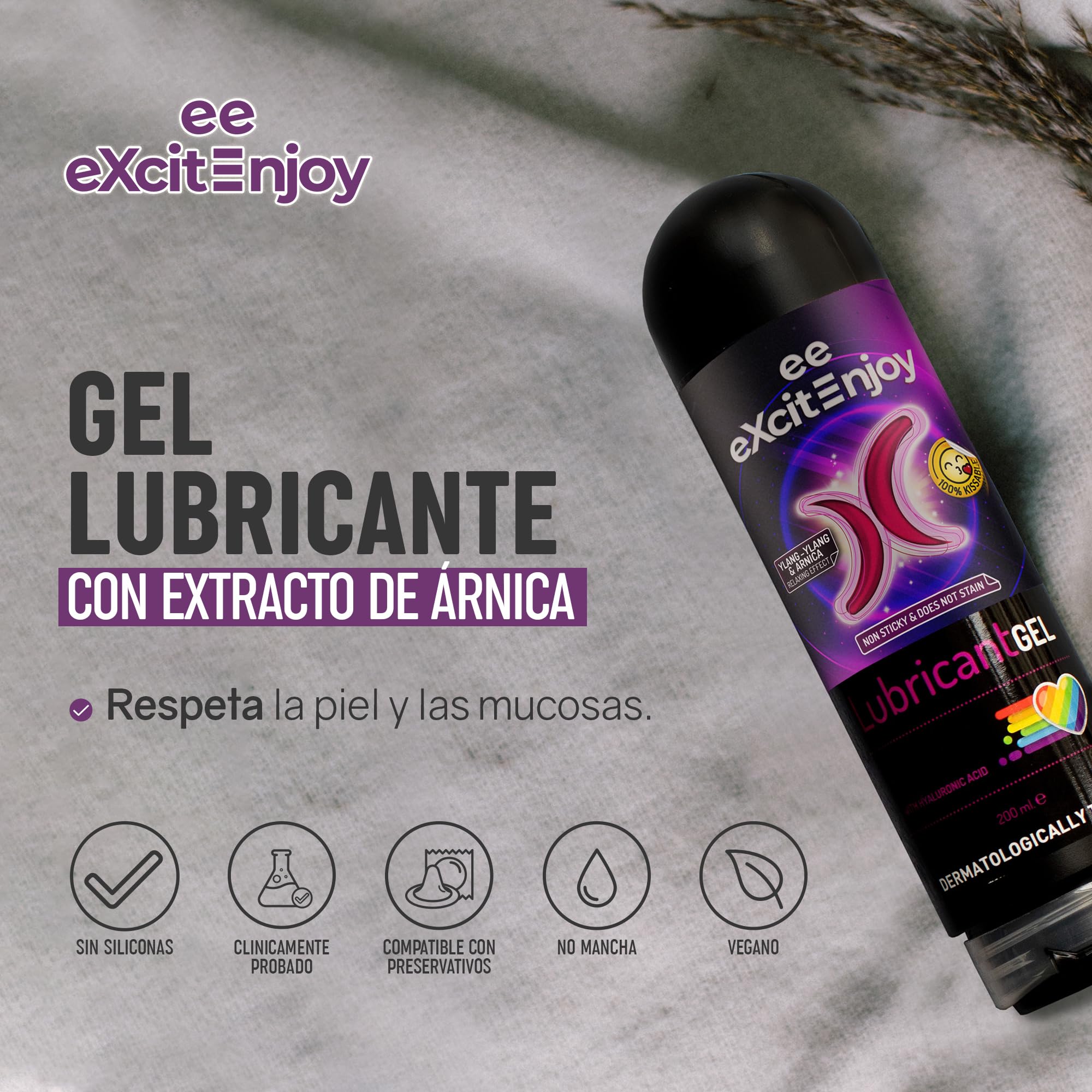 Excite Gel Lubricante ntimo Anal con Efecto Relajante y Dilatador Natural  con rnica y Acido Hialurnico - Base Agua, Compatible con Ltex y Juguetes  - Formato Ahorro 200ml : Amazon.es: Salud y