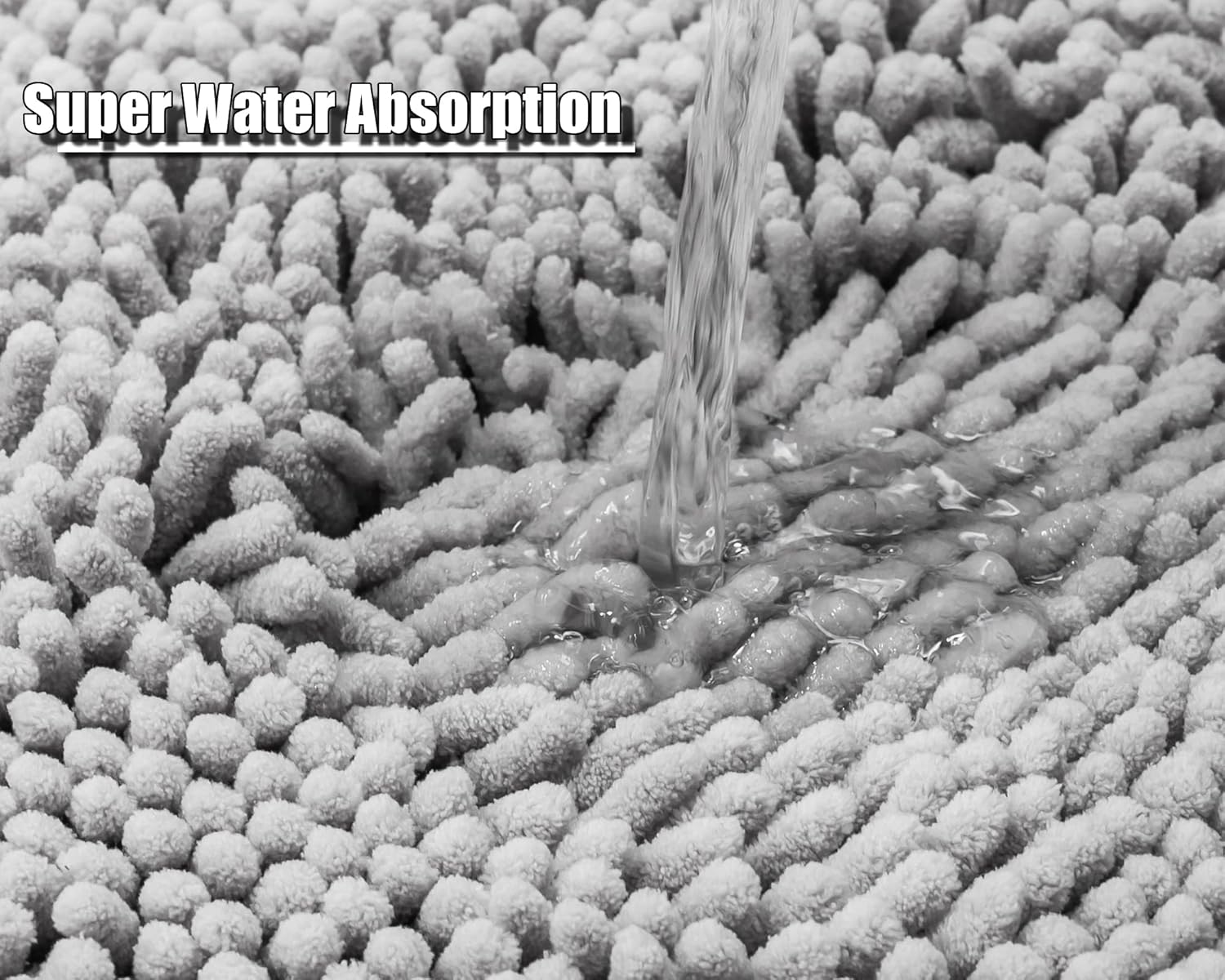 Bathroom Rugs 3 Piece Bath Rugs Set Chenille Bath Mat Bathroom Rug Set Non-Slip Bathroom Set Bath Mats for Bathroom with 1 inch Soft Plush,PVC Backing Water Absorbent Gifts for Men Women - Light Grey : Home & Kitchen