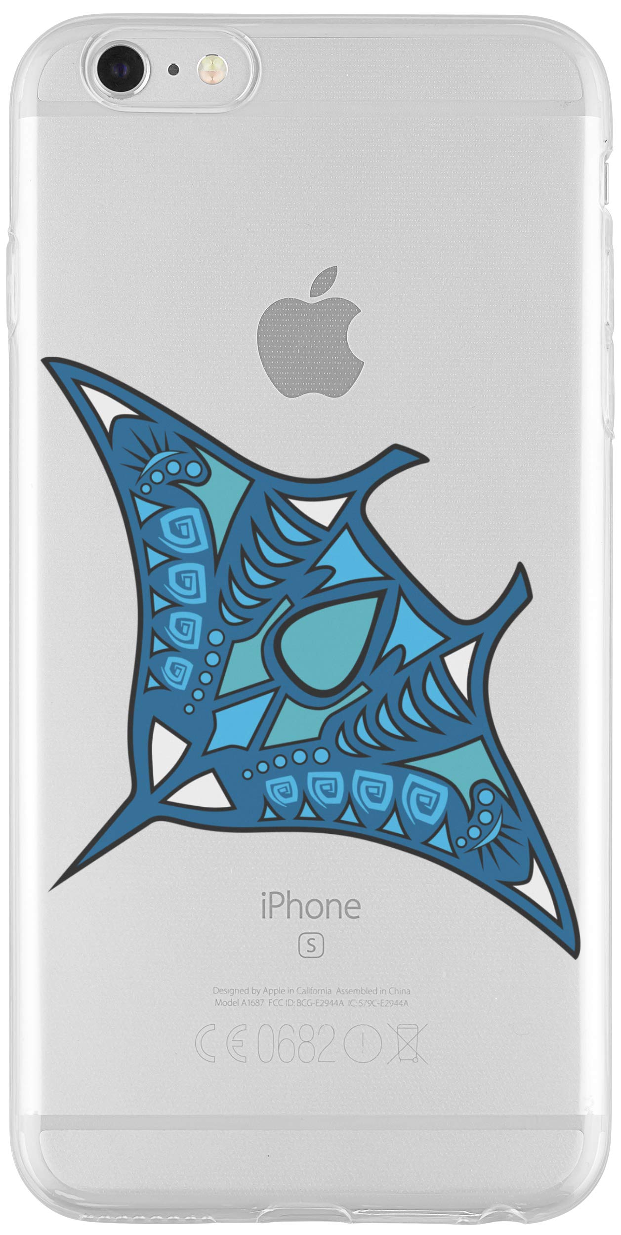 mumbi Case Compatible with iPhone 6 / 6S Mobile Phone Case with Manta Motif Transparent, Manta transparent - Image 3