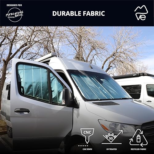 Miniatura 4 de VanEssential Cubiertas magnéticas opacas reflectantes aisladas diseñadas para Mercedes-Benz VS30 (años de furgoneta 2019 a la actualidad), puerta