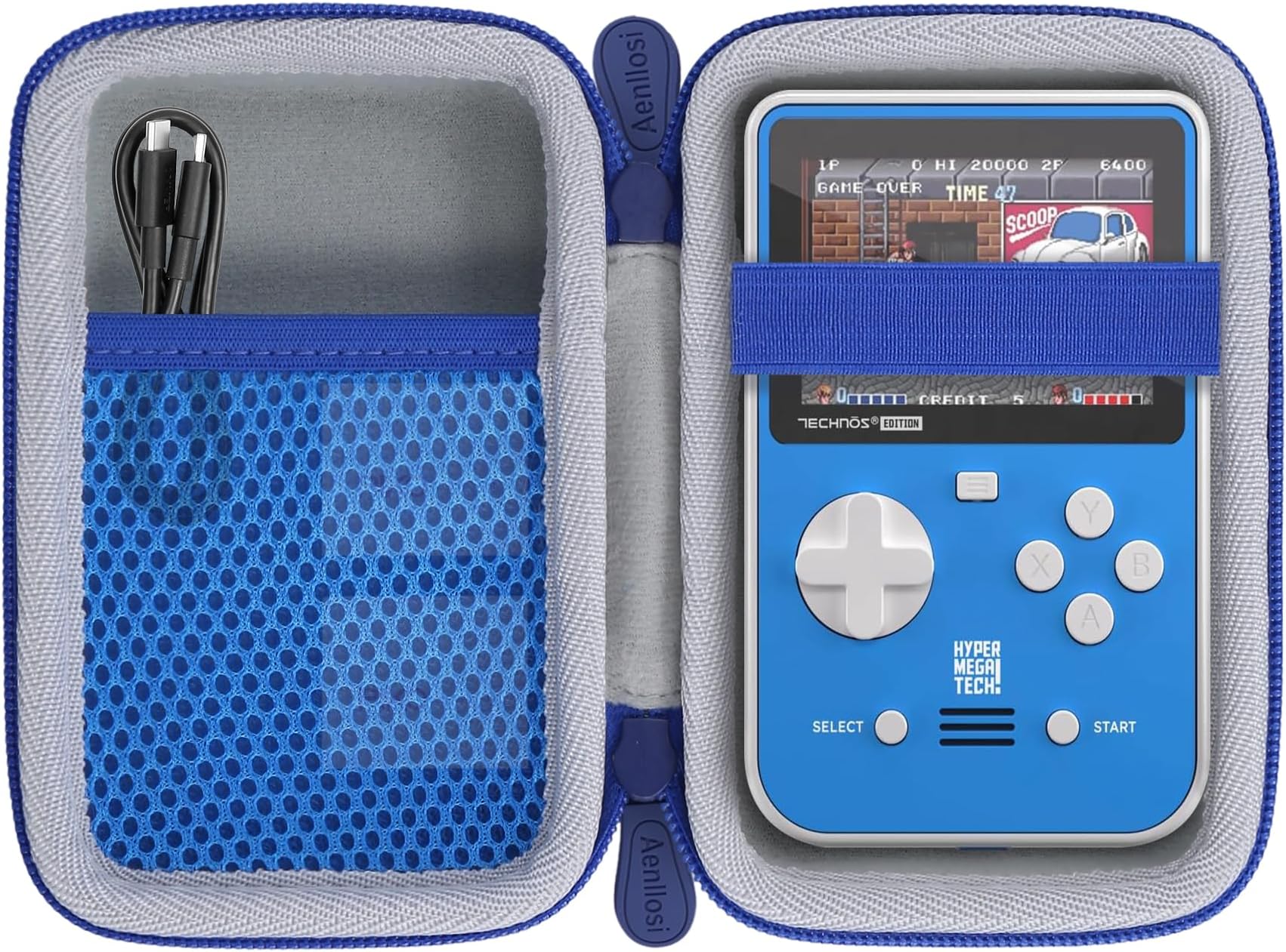 Aenllosi Hard Carrying Case Compatible with Blaze Technos/Atari/Taito/Capcom/Neo-Geo/Data East Super Pocket Arcade Gaming Handhled, White (Case Only)