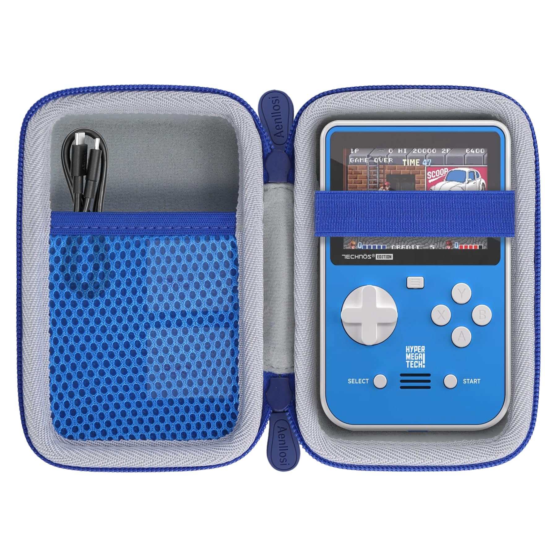 Aenllosi Hard Carrying Case Compatible with Blaze Technos/Atari/Taito/Capcom/Neo-Geo/Data East Super Pocket Arcade Gaming Handhled, White (Case Only)