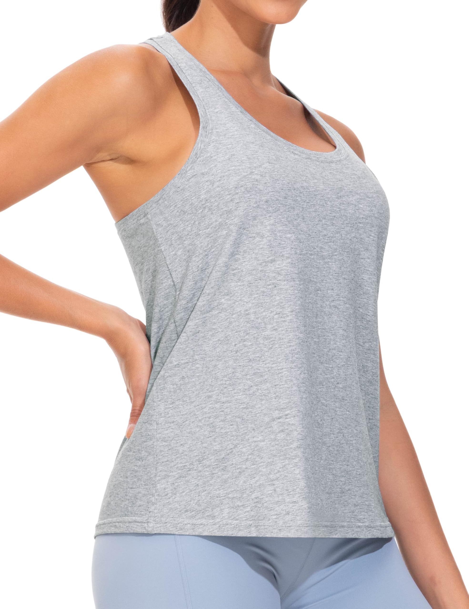 THE GYM PEOPLE Women's Racerback Workout Tanks Tops Sleeveless Running Athletic Yoga Shirts