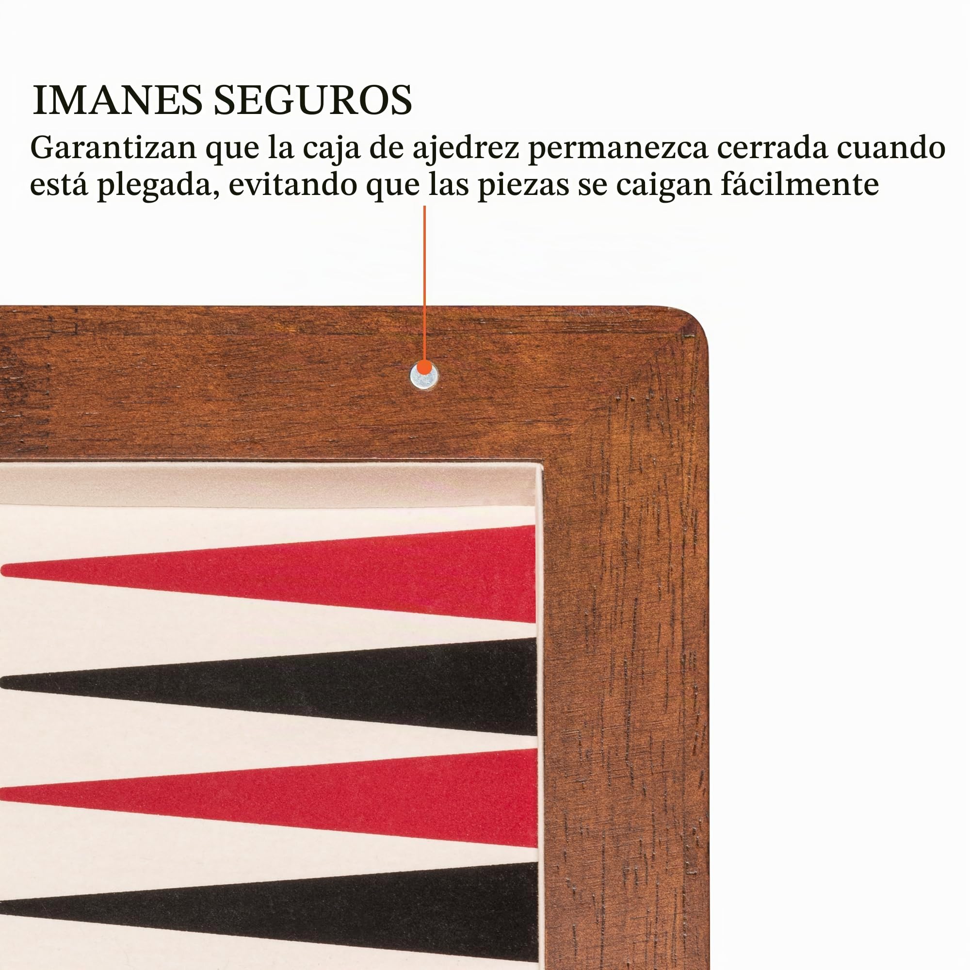 39,37 cm Juego de Mesa 3 en 1 de Madera Sólida de Lujo: Juego portátil de ajedrez, Backgammon y Damas con Caja de asa Hueca, Tablero Plegable para Viajar, Adecuado para Adultos