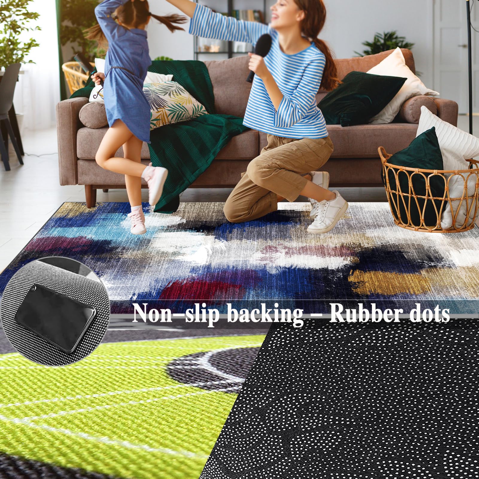 Tapis antidérapant pour Batterie Tapis de Tambour Insonorisé 160 x 120 cm
