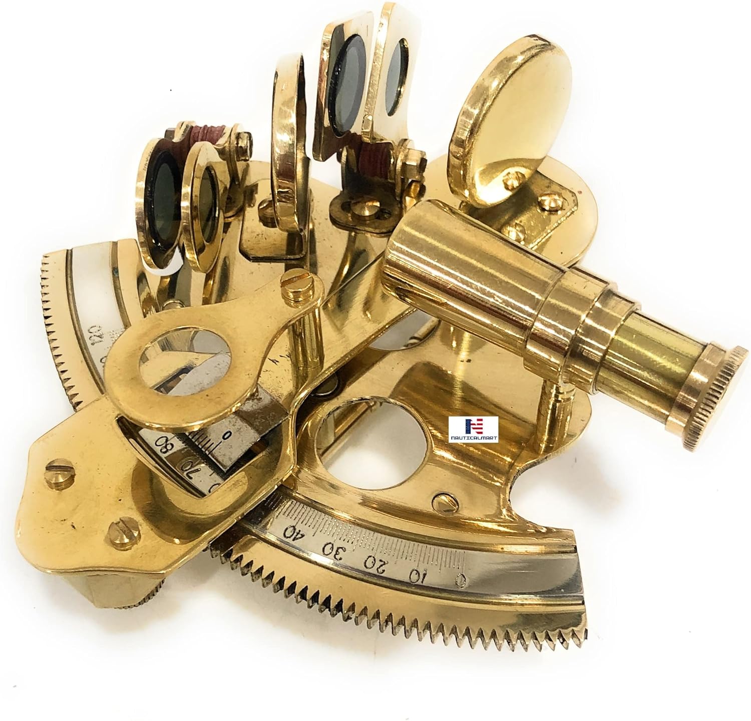 3" Captain Pirate's Maritime Astronomical Brass Sextant Nautical Collection Marine Gift (Without Case)
